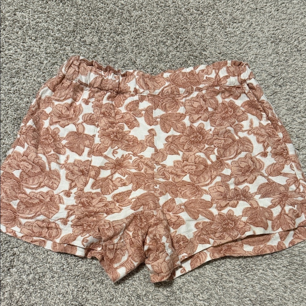 Abercrombie Floral pink linen Women's Shorts